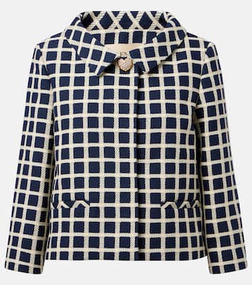 Veste en laine et coton mélangés à carreaux | Valentino