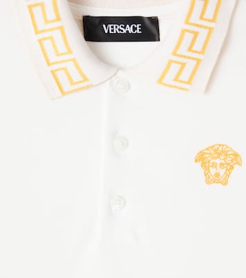 Polo Greca in piqué di cotone | Versace Kids