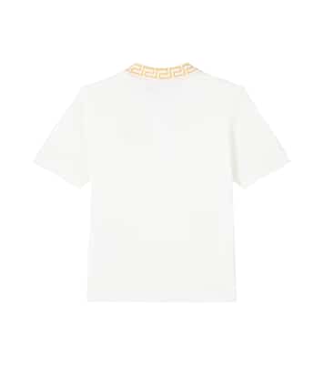Polo Greca in piqué di cotone | Versace Kids