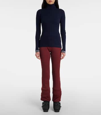 Mira ribbed-knit turtleneck ski top  | Goldbergh
