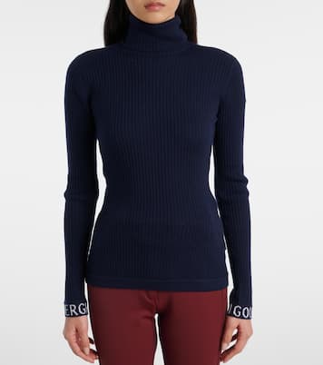 Mira ribbed-knit turtleneck ski top  | Goldbergh