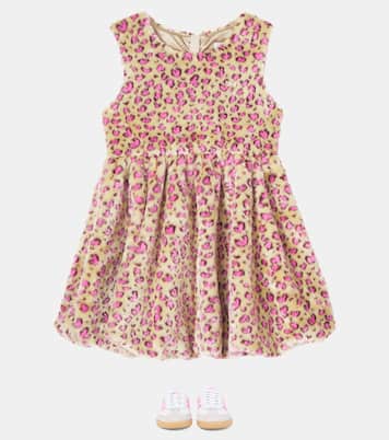 Leopard-print faux fur dress | Jellymallow