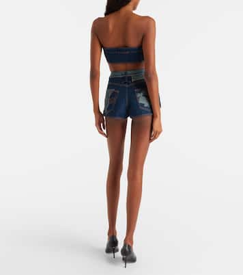 Bandeau-Top aus Denim | Jean Paul Gaultier
