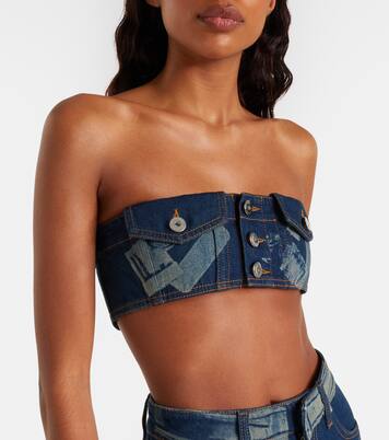 Bandeau-Top aus Denim | Jean Paul Gaultier