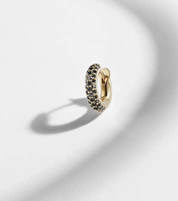 Macro Hoop 18kt yellow gold single earring with diamonds | Spinelli Kilcollin