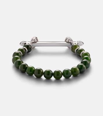 Armband Chakra aus Jade mit 18kt Weißgold,Diamanten und Quarz | Ananya