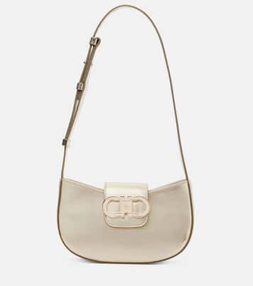 Bolso al hombro Gabry Mini de piel metalizada | Ferragamo
