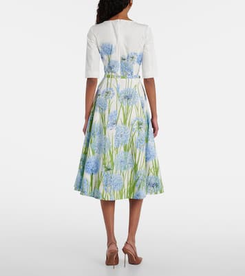 Vestido midi de popelín en mezcla de algodón | Oscar de la Renta