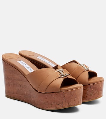 Leda suede wedge mules | Jimmy Choo