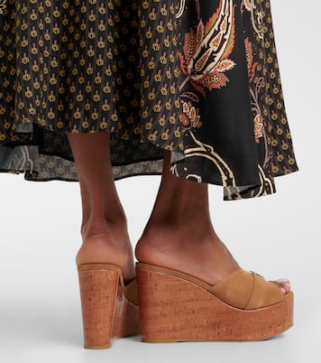 Leda suede wedge mules | Jimmy Choo