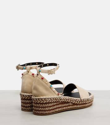 Rockstud suede espadrille sandals | Valentino Garavani