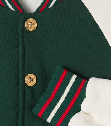 Medusa Greca cotton jersey varsity jacket | Versace Kids