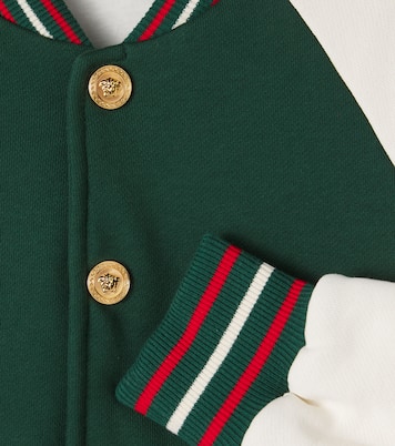 Medusa Greca cotton jersey varsity jacket | Versace Kids