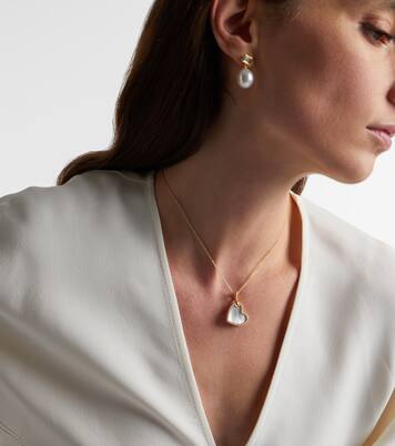 Pendente DY Elements® Heart in oro 18kt (750/1000) con diamanti e perla | David Yurman