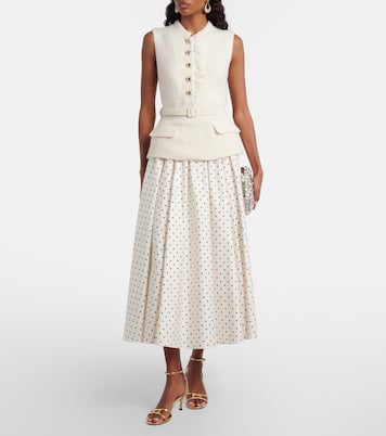 Polka-dot bouclé midi dress | Self-Portrait