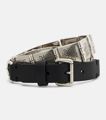 Leather-trimmed belt | Etro