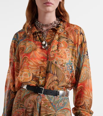 Leather-trimmed belt | Etro