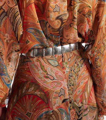 Leather-trimmed belt | Etro