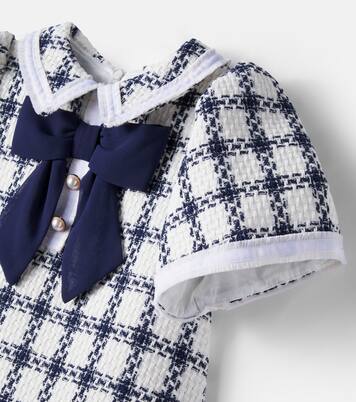 Checked cotton-blend tweed dress | Patachou