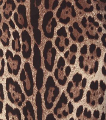 Leopard-print stretch-silk skirt | Dolce&Gabbana