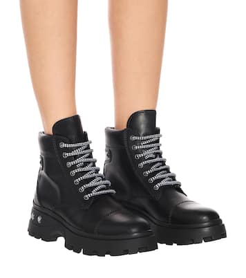 Schnürstiefel aus Leder | Miu Miu