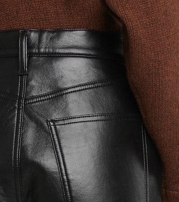 90s Pinch Waist leather-blend pants | Agolde