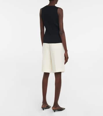 Ribbed-knit cotton and silk tank top | Jardin des Orangers