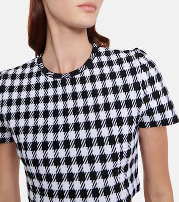 Top cropped pied-de-poule | Alaïa