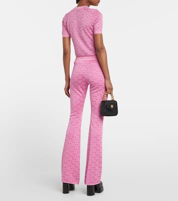 La Greca jacquard silk-blend flared pants | Versace