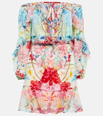 Robe en soie à encolure bardot | Camilla