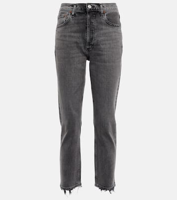 Riley high-rise cropped slim jeans | Agolde