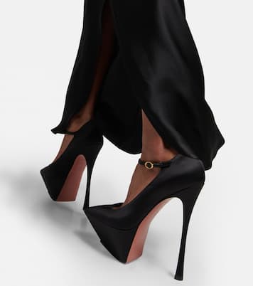 Pumps con plateau Yigit in raso | Amina Muaddi