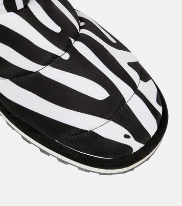 Zebra-print padded nylon snow boots | Dolce&Gabbana
