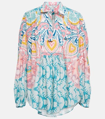 Blusa in georgette con stampa e fiocco | Etro