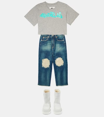 T-shirt in jersey di cotone con logo | MM6 Maison Margiela Kids