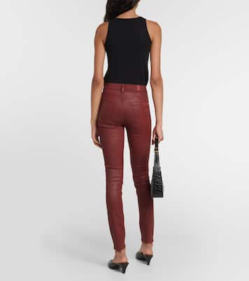 High-rise cotton-blend skinny jeans | 7 For All Mankind