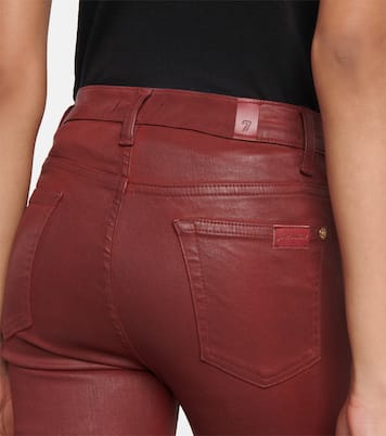 High-rise cotton-blend skinny jeans | 7 For All Mankind