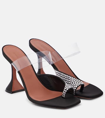 Pantoletten Paloma aus Satin | Amina Muaddi