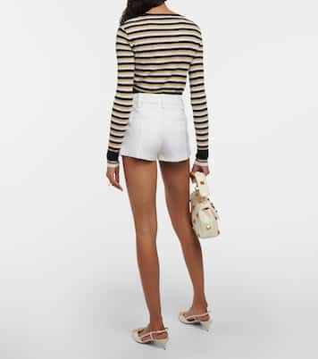 Shorts in tweed di cotone e lana | Valentino