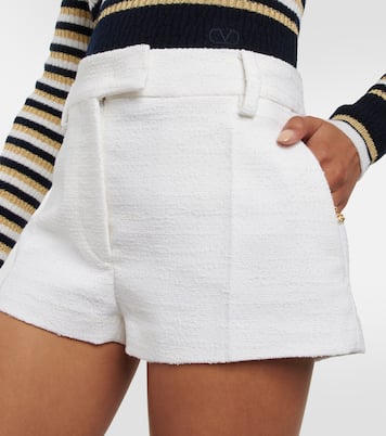 Shorts in tweed di cotone e lana | Valentino
