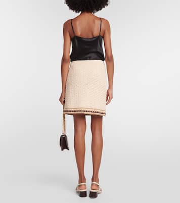 Crochet cotton-blend miniskirt | Tory Burch