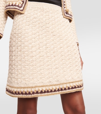 Crochet cotton-blend miniskirt | Tory Burch