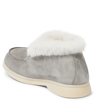 Ankle Boots Open Walk aus Veloursleder | Loro Piana Kids