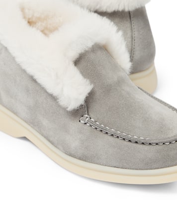 Ankle Boots Open Walk aus Veloursleder | Loro Piana Kids