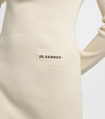 Vestido midi en mezcla de lana | Jil Sander