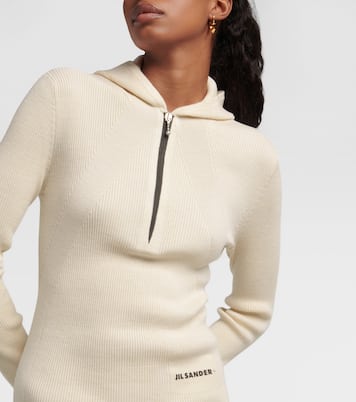 Vestido midi en mezcla de lana | Jil Sander
