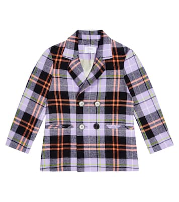 Double-breasted check cotton blazer | Paade Mode