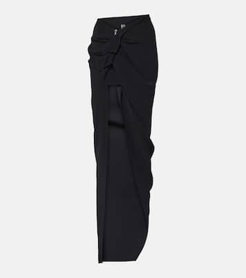High-rise asymmetric maxi skirt | Rick Owens