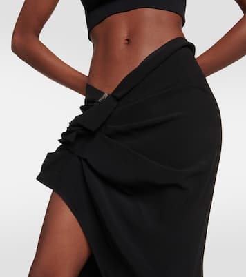 High-rise asymmetric maxi skirt | Rick Owens