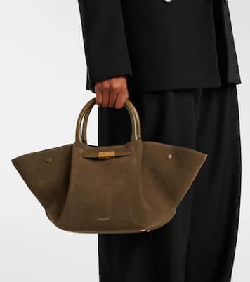 New York Midi grained leather tote bag | DeMellier